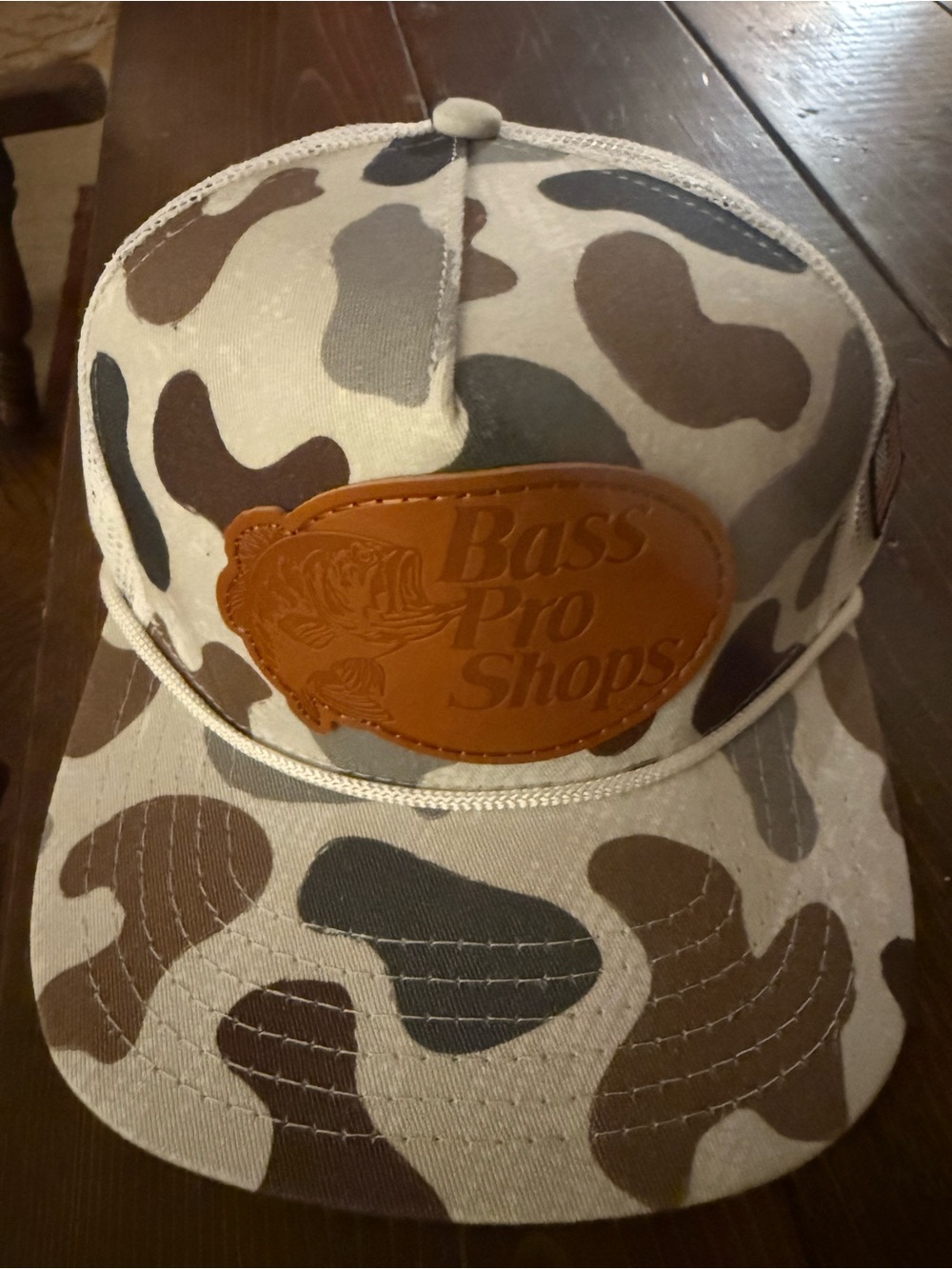 Bass Pro Shops Brown & Tan Camo Patch Trucker Hat